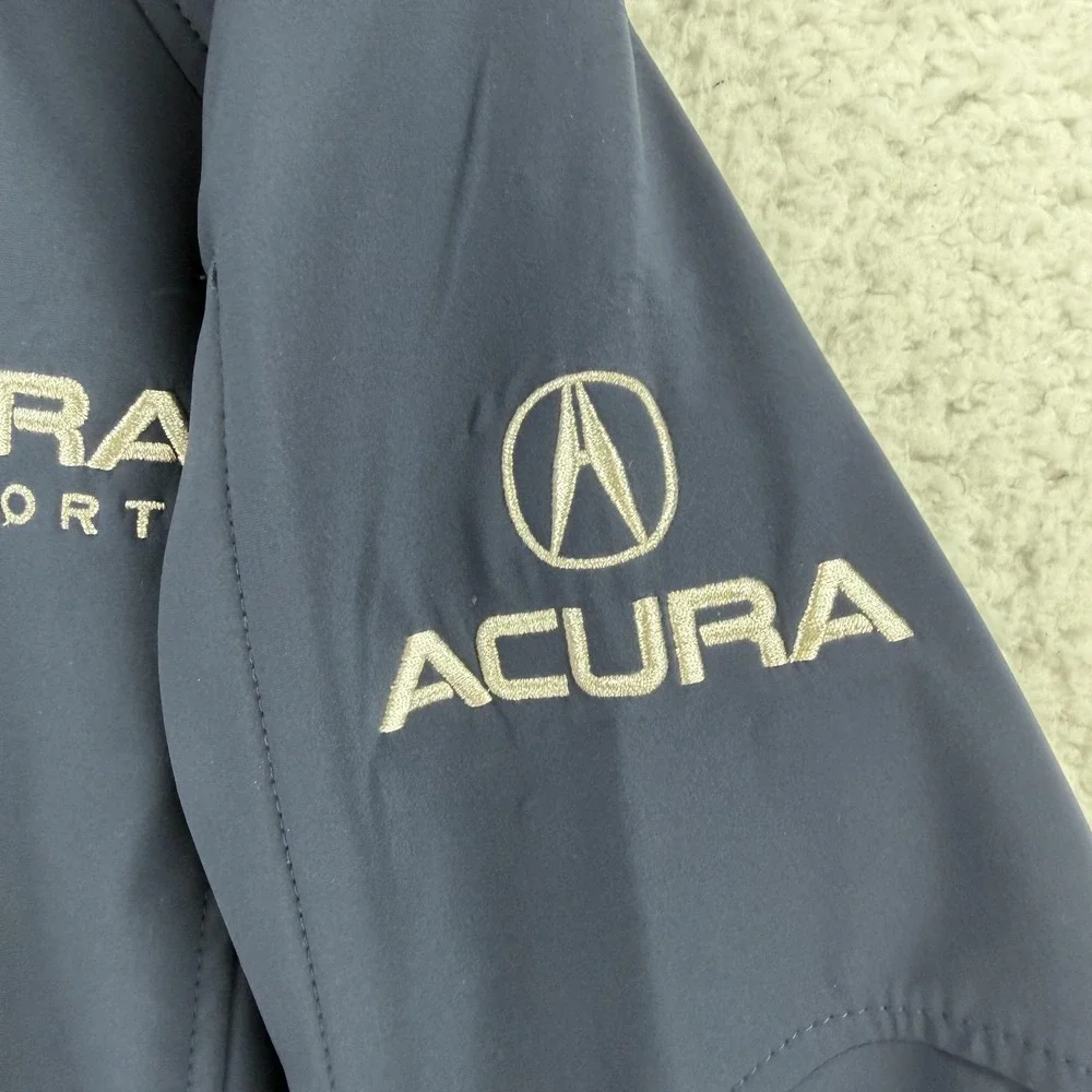 Acura Motorsports Jacket Mens Small Blue Hooded Softshell NSX Gridsport Apparel